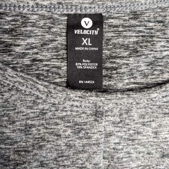 Velocity Women's Activewear Crop top tank Heather grey Size XL - Picture 5 of 8